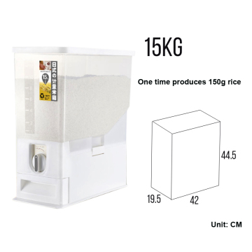 ถังเก็บข้าวพลาสติก 15KG สำหรับใช้ในครัว
