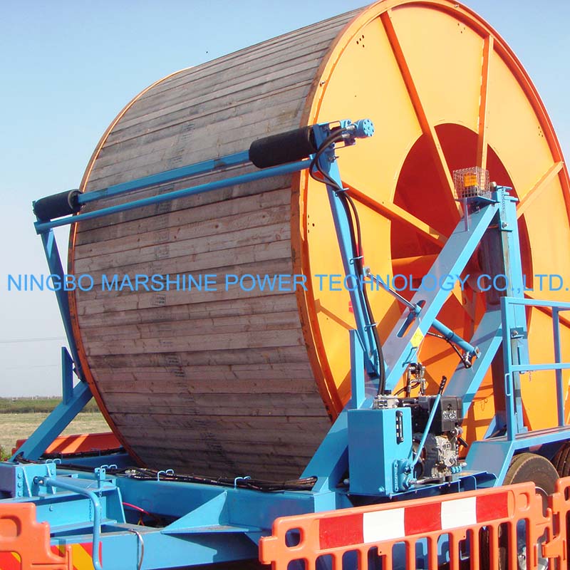 Alloy Steel Frame Hydraulic Support Type Cable Drum Trailer Alloy Steel Frame Hydraulic Support Type Cable Drum Trailer