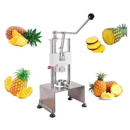 High-Efficiency Automatic Pineapple Prep Machine: Peeling, Shelling, Slicing 60 Pineapples per Hour