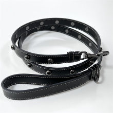 أسود قابل للتعديل حزام الحيوانات الأليفة المقود