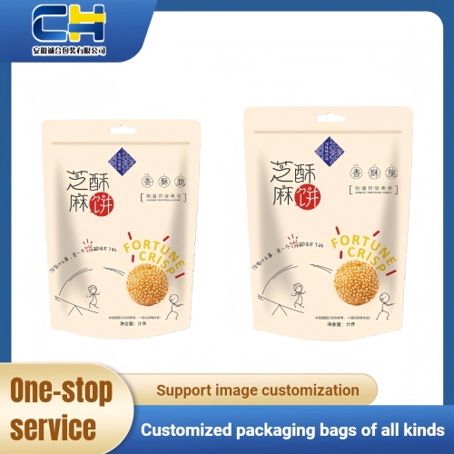 Atıştırmalıklar için Uzun Ömürlü Kendinden Ayaklı Fermuar Ambalajı