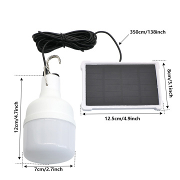 Solar Panel Powered Rechargeable LED Bulb Light