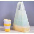 Yellow HDPE Plastic T Shirt Bag with Emboss