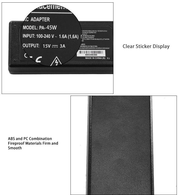 odm 15v 3a tablet power charger for toshiba computer