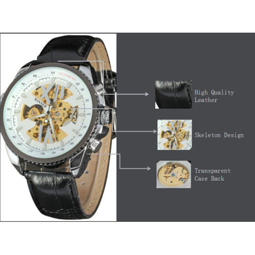 odm chronograph men watch skeleton design