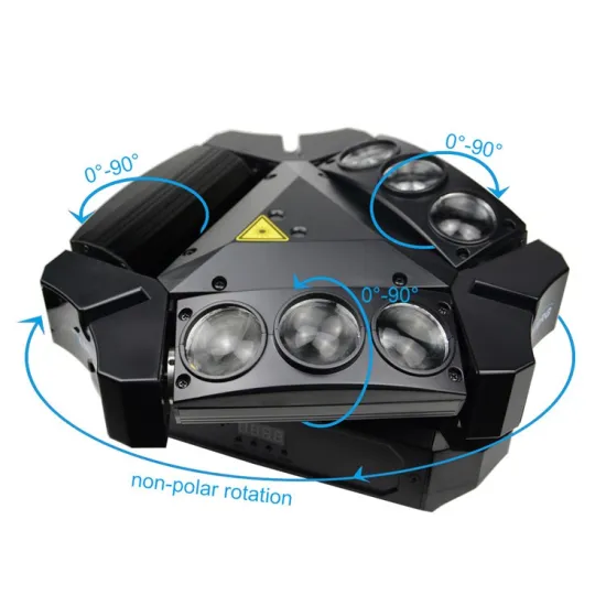 Big Dipper dj LM0910RG RGB 9 Eyes Spider laser light for party Stage Led Light Moving Head Light