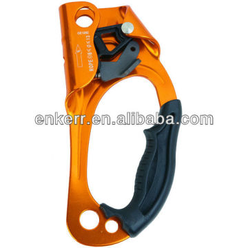 Handled rope clamp: right and left handed ascender