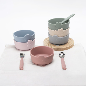2025 New Design BPA Free Non-slip Food Grade Baby Feeding Bowl