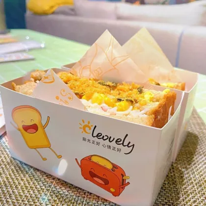 Biodegradable Custom Disposable Fast Food Sandwich Burger Box