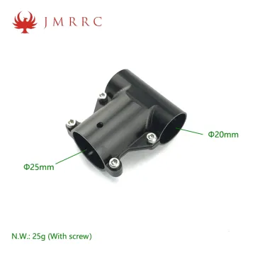 Aluminium Alloy Tee Fitting for 25mm-20mm Carbon Fiber Dron 25-20 CNC Clamp Pipes Electric Retractable Landing Skid Multicopter