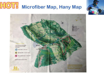 Passed Sgs, Recycle And Eu Standard Microfiber Map For Hunters, Hikers And Backpackers