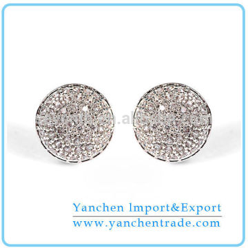 Brilliant Hot Sell Micro Pave CZ Stone Crystal Stud Earring Made In Yiwu