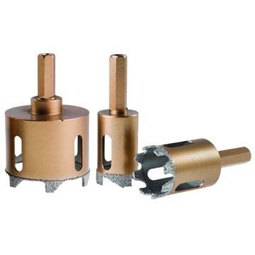 Brazed diamond hole saw, 1000rpm speed
