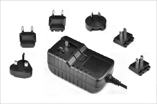 6V0.5A Wall Power Adapter With Interchangeable Plugs