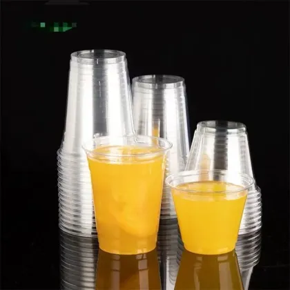 Transparent Disposable PET cups juice cups, yogurt cups milk tea cups