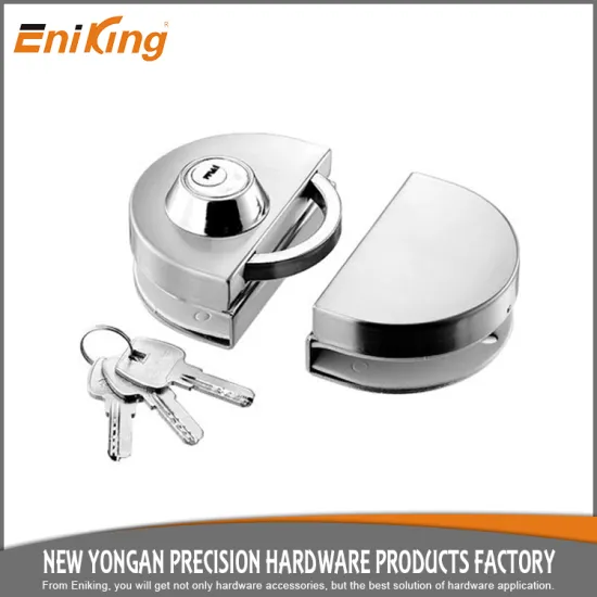 Frameless sliding tempered glass door lock