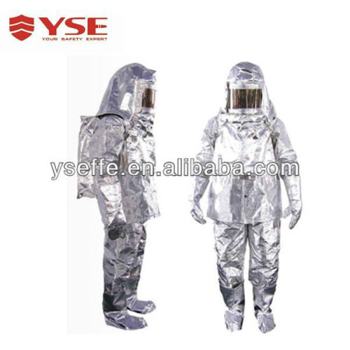 Aluminized anti fire clothing