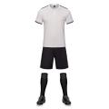 Polyester light grey color soccer jersey with split