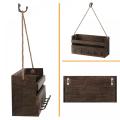 Wall Mounted Outfit Rack Wooden Key Rack Hanger with 5 Hooks Manufactory