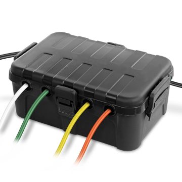 Large Outdoor Electrical Box: IP54 Waterproof Extension Cord Cover for Weatherproof Protection of Outlet and Plug Socket (12.5 x 8.5 x 5 inches)