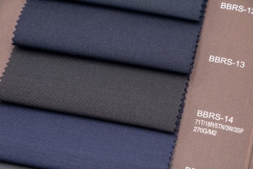 Brown Grey Plain TR Dyed Fabric