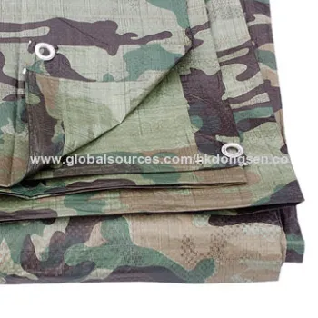 Camouflage tarp, good quality, plastic fabric