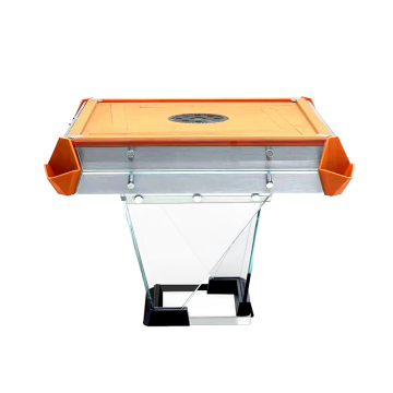 Modern Foldable Automatic Glass Mahjong Table - Orange Wood Material for Sale