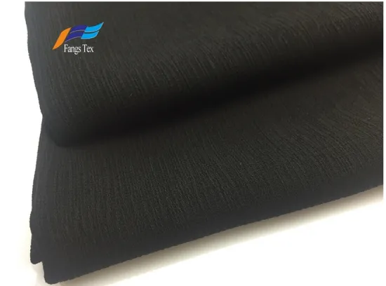 Breathabe Cheap 100% Polyester Bark Crepe Light Fabric