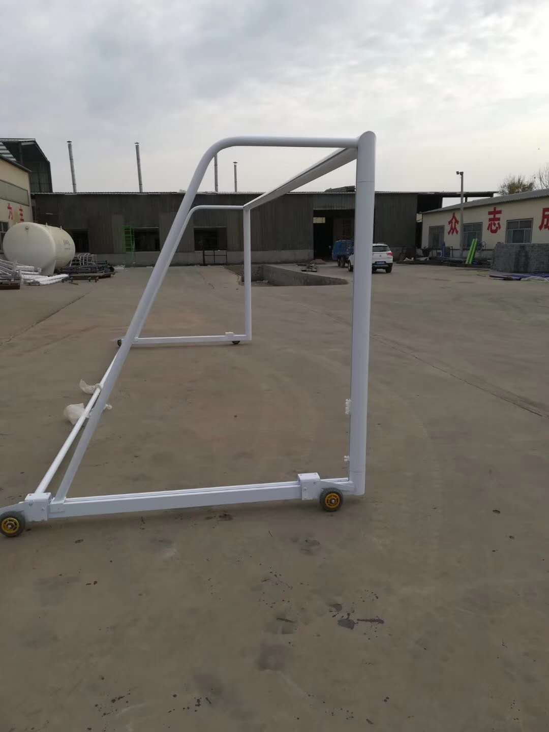 All Alu alloy movable football goal with wheels