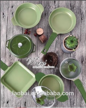 rectangle square circle aluminum color non stick coating PFOA free mini egg pan mini milk pan mini casserole mini pry pan