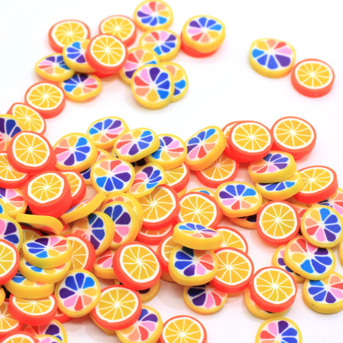 Simulation Fruits Slice Polymer Clay Colorful Orange Lemon Slices Mud Clay Slime Filling Food Decor Nail Art DIY