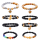 8pc A Set Gemstone Round Perles avec Bracelet de cœur Charka Guérison Crystal perles Stretch Bracelet pour femmes hommes