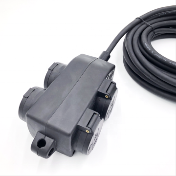 EU 4 Outlet Weatherproof IP44 Outdoor Garden Extension Socket