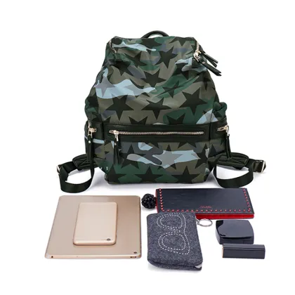 Camouflage stars decorative personality backpaag