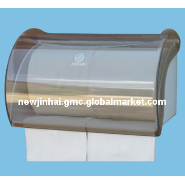 Plastic Two Small  Roll Manual Operated Paper Dispenser