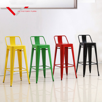 Cheap Metal High Back Bar Stools for Commercial and Dining Use