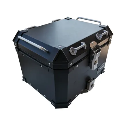 45L 55L 65L Black / silver motorcycle general rear trunk rear trunk helmet trunk motorcycle rear roof box tool Tail box