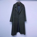 Damer lång svart cashmere coat