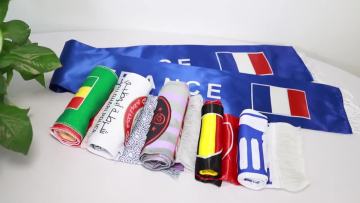 World cup scarf printed polyester scarves fans scarf