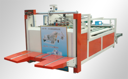 low price BZX type semi-automatic sticky box machine/gluing and folding machine