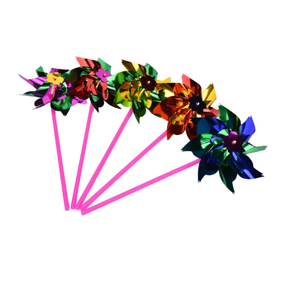 5Pcs/lot Wind Spinner Kids Toy Garden Lawn Party Decor Toy Gift For Boys Girls Baby Random Colors Plastic Windmill Pinwheel