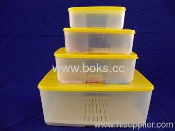 4pcs पीले रंग की प्लास्टिक बॉक्स सेट