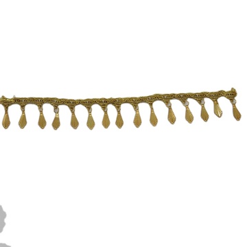 4CM Sequin Tassel Fringe Trim Lace: Enhancing Dance Dresses and Clothes with Glittering Braid Decorations - Silver and Gold Options Available