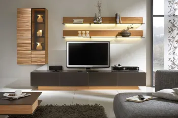 TV Media Cabinet with Storage Shelves