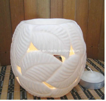 2014 neue Keramik-Ölbrenner und Aroma-Lampe mit Leaf Design