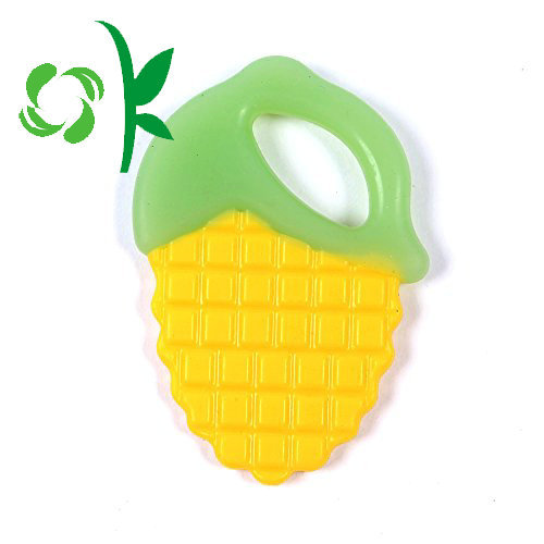 Partihandel Anpassad Färgglad Silikon Baby Teether