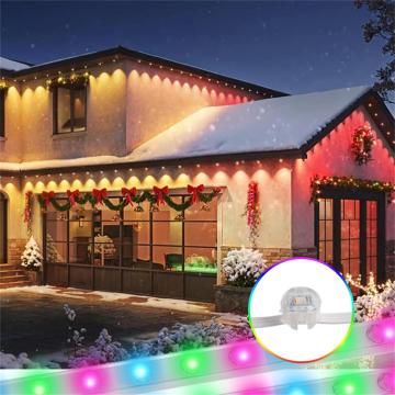 Outdoor Waterproof Roof Miracle Bean IP67 20MM DC12V 0.4W Permanent RGBW String Exterior LED Eave Light Pixel