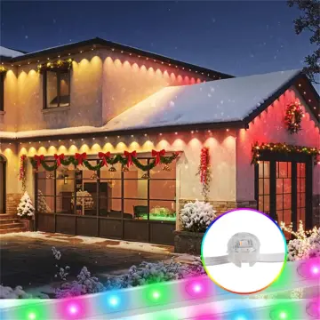 Outdoor Waterproof Roof Miracle Bean IP67 20MM DC12V 0.4W Permanent RGBW String Exterior LED Eave Light Pixel