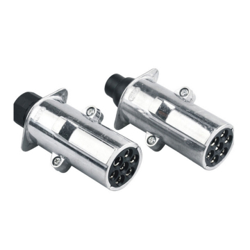 Factory Wholesale 24V Metal 7 Way Car Trailer Lights Plug RV Trailer Connector