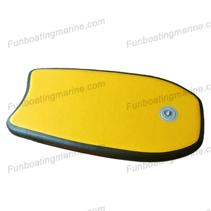 Inflatable Yellow Lightweight Bodyboard for Surfing